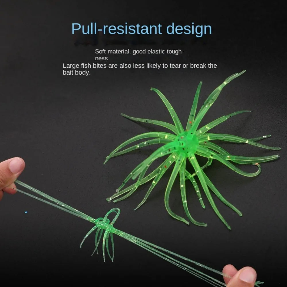 2pcs 2024 Dice Fishing Sea Urchin Lures TPE 1.7g Silicone Worm Lure Handmade Power Urchin BFS Silicone Fishing Lure