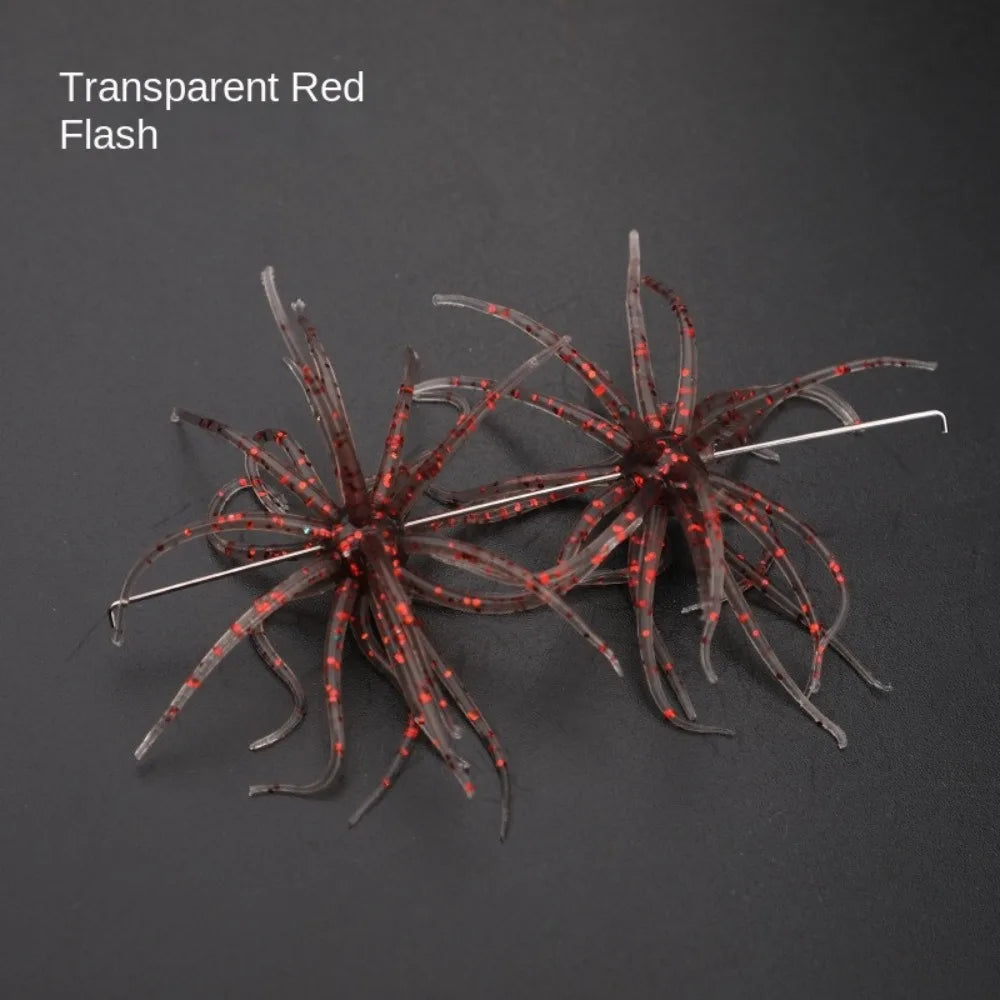 2pcs 2024 Dice Fishing Sea Urchin Lures TPE 1.7g Silicone Worm Lure Handmade Power Urchin BFS Silicone Fishing Lure