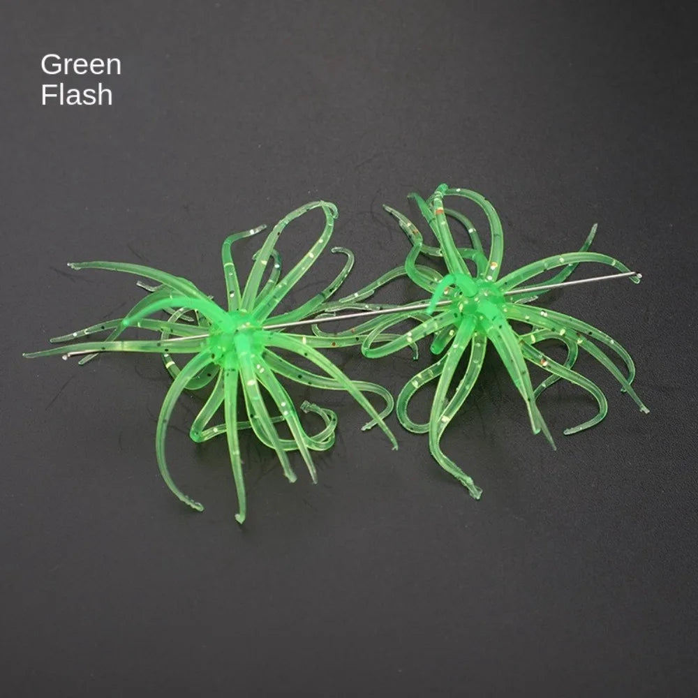 2pcs 2024 Dice Fishing Sea Urchin Lures TPE 1.7g Silicone Worm Lure Handmade Power Urchin BFS Silicone Fishing Lure